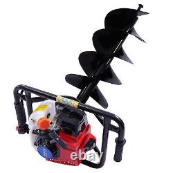 63cc 3HP 2-Stroke Gas Powered Post Hole Digger Engine with 12 inch Earth Auger Bit