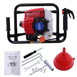 63cc 3HP 2-Stroke Gas Powered Post Hole Digger Engine with Earth Auger Bit 12 inch