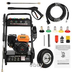 7.0H-P 4-Stroke Gas Petrol Engine Cold Water Pressure Washer With Spray Gun T