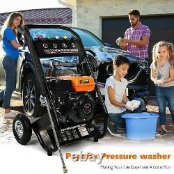 7.0HP 4-Stroke Gas Petrol Engine Cold Water Pressure Washer With Spray Gu-n US