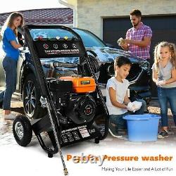7.0HP 4-Stroke Gas Petrol Engine Cold Water Pressure Washer With Spray Gun