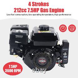 7.5HP 4-Stroke Electric Start Go Kart Log Splitter Gas Engine Motor Power 210CC