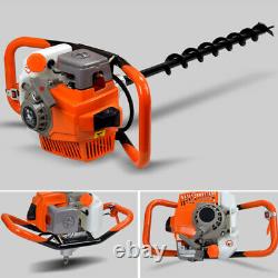 71CC/52CC 2 Stroke Gas Powered Post Hole Digger Auger Fence Drill / 4 68 Bits