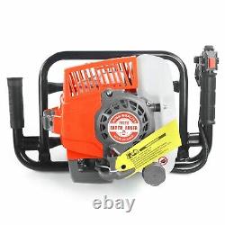 72CC 2-Stroke Gas Powered Earth Auger Digger 4' 8'' 12'' Drill Bits & Extension
