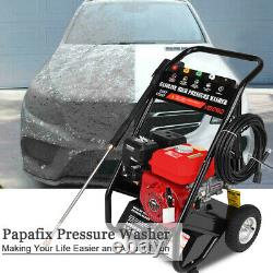 7HP 215cc 4-Stroke Gas Engine Cold Water Pressure Washer With Spray Gun 5-Nozzles