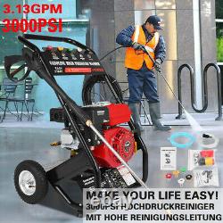 7HP 215cc 4-Stroke Gas Engine Cold Water Pressure Washer With Spray Gun 5-Nozzles