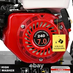 7HP 215cc 4-Stroke Gas Petrol Engine Cold Water Pressure Washer With Spray Gu-n