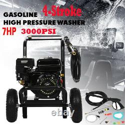 7HP 215cc 4-Stroke Gas Petrol Engine Cold Water Pressure Washer WithSpray Gun&Pipe