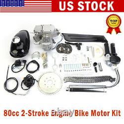 80cc 2-Stroke Cycle Bike Engine Motor Petrol Gas Kit For Motorized Bicycle Black