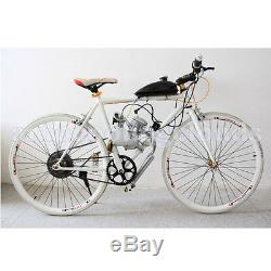 80cc 2-Stroke Cycle Bike Engine Motor Petrol Gas Kit for Motorized Silver Body