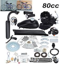 80cc 2 Stroke Cycle Bike Motorised Gas Engine Black Motor kit Bicycle