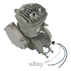 80cc 2-Stroke Cycle Engine Motor Kit Petrol Gas for Motorized Bicycle Silver