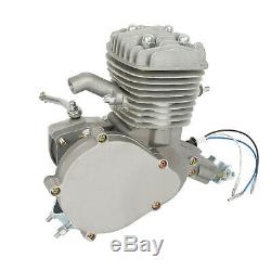 80cc 2-Stroke Cycle Engine Motor Kit Petrol Gas for Motorized Bicycle Silver