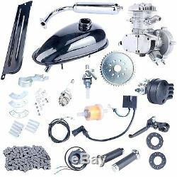 80cc 2-Stroke Motor Engine Kit Gas for Motorized Bicycle Bike Silver Fast Ship