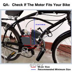 80cc 2 Stroke Motorized Bike Bicycle Cycle Petrol Gas Engine Motor Kit Black