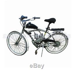 80cc 2Stroke Cycle 24Bike Engine Motor Petrol Gas Kit for Motorized Silver Body