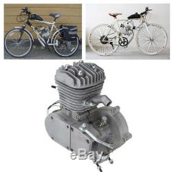 80cc 2Stroke Motorized Bike Bicycle Engine Petrol Gas Motor DIY Silver Body