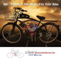 80cc Bicycle Electric Start Motorized 2 Stroke Petrol Gas Motor Engine Bike Kit