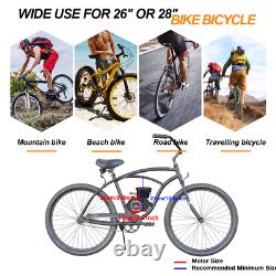 80cc Bike Bicycle Motor Kit Motorized 2 Stroke Petrol Gas Engine Set Black US