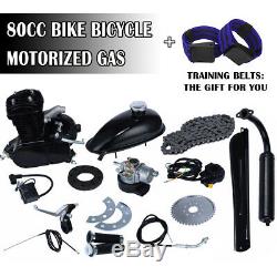 80cc Black Bike Bicycle Motorized 2 Stroke Petrol Gas Motor Engine Kit Set