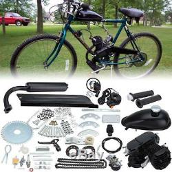 80cc engine 2 Stroke Motor Kit Petrol Gas Motorized Bicycle Bike Black Upgraded