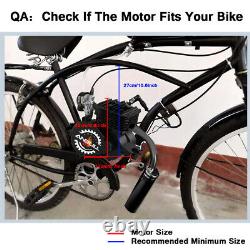 Anbull Full Set 100CC Bike Bicycle Engine Gas Motor Motorized Kit 2 Stroke Black