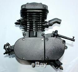 BLACK 80CC 2 Stroke Motorised Bike Gas Motor Engine Kit Motorized Push Bicycle
