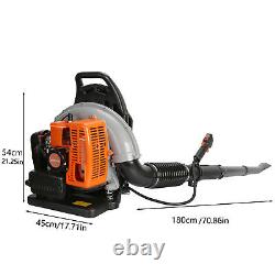 Backpack Gas Leaf Blower Gasoline Snow Blower 665CFM 63CC 2-Stroke Engine Blower