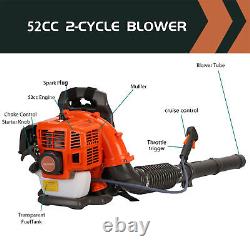 Backpack Gas Leaf Blower Gasoline Snow Blower Set 550CFM 52CC 2-Stroke Engine US