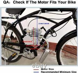 Bike Motor 2-Stroke 80cc Petrol Gas Motorized Bicycle Engine Kit DIY Sliver