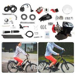 Black 110cc Bicycle Motor Kit 2 Stroke Bike Motorized Petrol Gas Engine Set