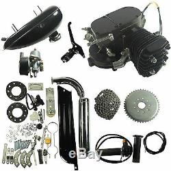 Black Universal Bike 2 Stroke Gas Engine Motor Kit DIY Motorized Bicycle 80cc