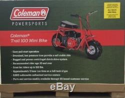 Coleman Trail Gas Fuel 100cc Mini Bike 3HP OHV Four Stroke Engine Sports Outdoor
