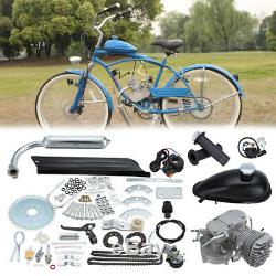 DIY Bicycle 2 Stroke 50cc Petrol Gas Motorized Engine Bike Motor Kit Sliver
