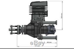 DLE55RA 55CC Two Stroke Rear Exhaust Gas Engine with Muffler&Ignition for RC Plane