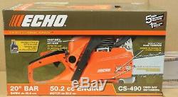 ECHO CS-490 20 in. 50.2cc Gas Chainsaw 2-Stroke Engine New Factory Sealed
