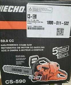 ECHO CS-590 Gas Chainsaw 20 in. 59.8cc 2-Stroke Engine