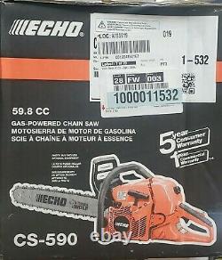 ECHO CS-590 Gas Chainsaw 20 in. 59.8cc 2-Stroke Engine