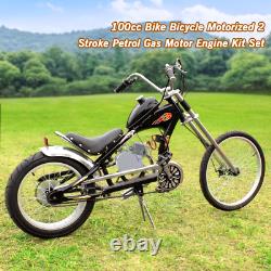 FULL SET 100CC Motorized Bicycle Bike Engine Motor Kit Gas Powered 2-Stroke US
