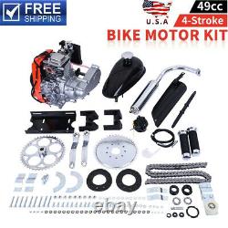 Full 49CC 4-Stroke Gas Petrol Motorized Bike Bicycle Engine Motor Kit Scooter US