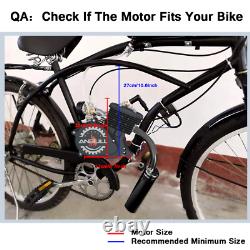 Full 80cc Bike Bicycle Motor Kit Motorized 2 Stroke Petrol Gas Engine Set Black