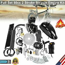 Full Set 80cc 2 Stroke Bike Bicycle Engine Motorized Petrol Gas Motor Kit NEW US
