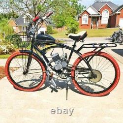 Full Set 80cc Bike Bicycle Motorized 2 Stroke Petrol Gas Motor Engine Kit Silver