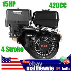 Gas Engine 15 HP 4 Stroke OHV Horizontal Gas Engine Motor Recoil Start