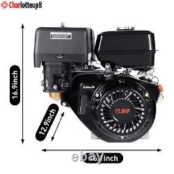 Gas Engine 4-Stroke 420cc 15HP OHV Horizontal Shaft Recoil Start Go Kart Motor