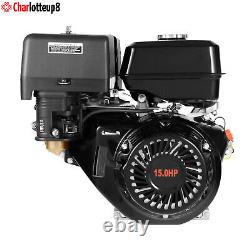 Gas Engine 4-Stroke 420cc 15HP OHV Horizontal Shaft Recoil Start Go Kart Motor