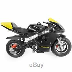 Gas Pocket Bike Motorcycle 40cc 4-Stroke Engine (YellowBlack)