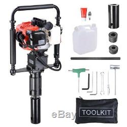 Gas Powered T-Post Driver 32.7cc 1.2HP 2-stroke Gasoline Engine Push Pile Driver