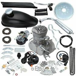 Hot 80cc 2-Stroke Gas Motor Engine Kit for 24/26 Motorized Bicycle Bike Silver