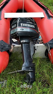 Johnson Evinrude 8 HP Horsepower 2 Stroke Overboard Motor Gas Engine